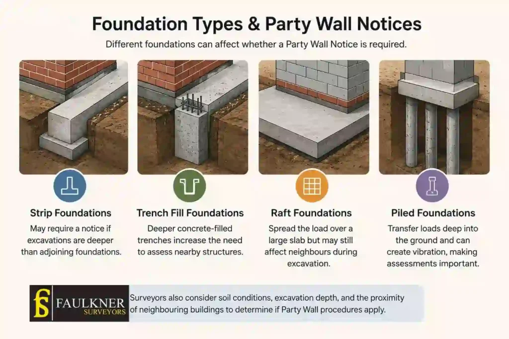How Do Construction Methods Affect Party Wall Requirements? A Homeowner’s Guide 1 How Do Different Foundation Types Influence Party Wall Notices Stratford-upon-Avon?